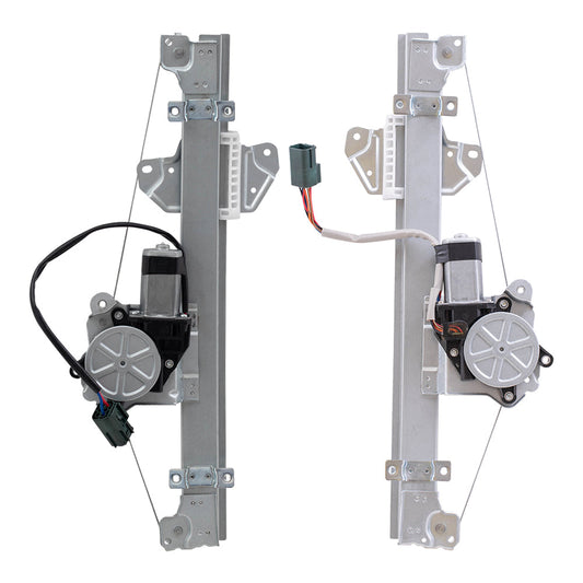 Power Window Regulators with Motor Front Driver Side with 6 Pin Connector and Front Passenger Side with 2 Pin Connector Comaptible with 2013-2018 Altima Sedan