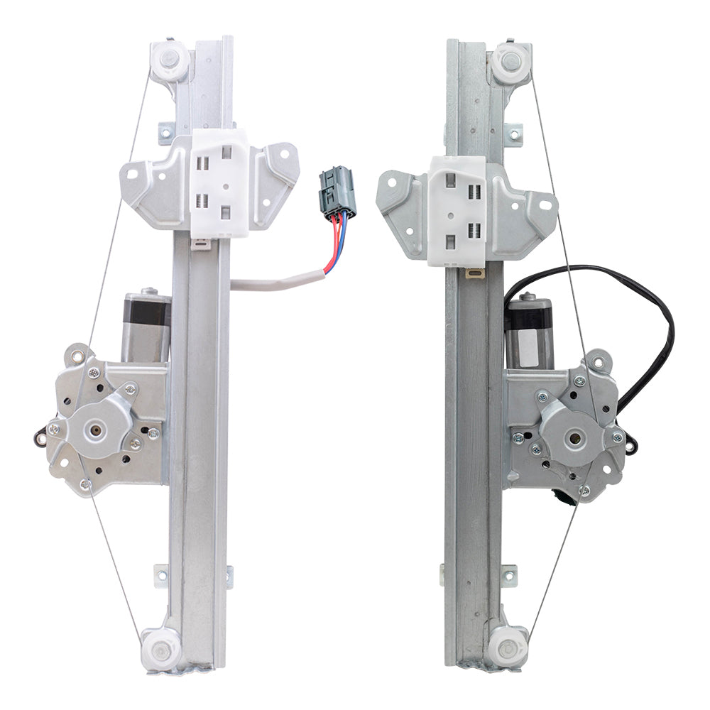 Power Window Regulators with Motor Front Driver Side with 6 Pin Connector and Front Passenger Side with 2 Pin Connector Comaptible with 2013-2018 Altima Sedan