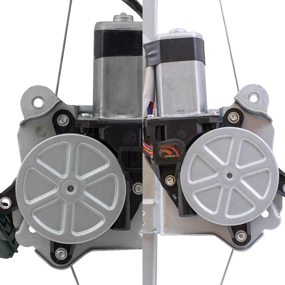 Power Window Regulators with Motor Front Driver Side with 6 Pin Connector and Front Passenger Side with 2 Pin Connector Comaptible with 2013-2018 Altima Sedan