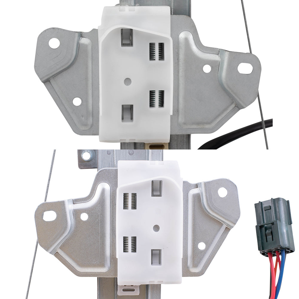 Power Window Regulators with Motor Front Driver Side with 6 Pin Connector and Front Passenger Side with 2 Pin Connector Comaptible with 2013-2018 Altima Sedan