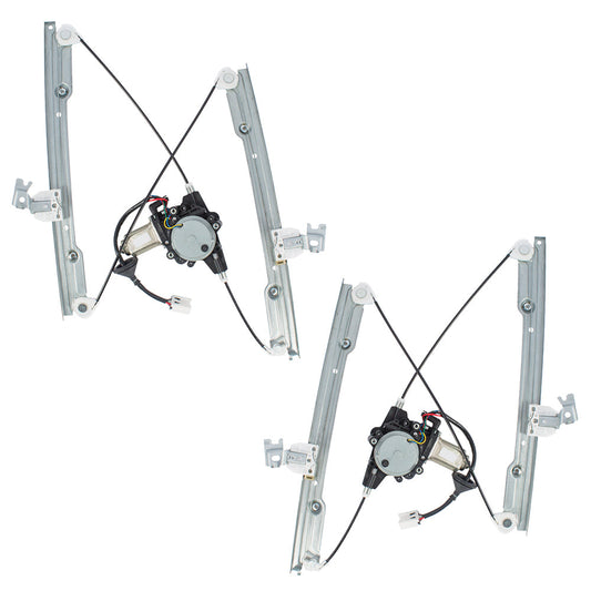 Pair Set Front Power Window Lift Regulators w/ Motors Assemblies Compatible with 04-08 Maxima 80731-7Y000 80720-7Y000