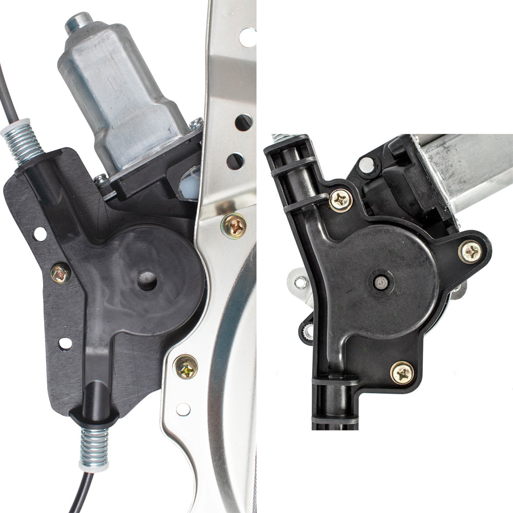 Driver and Passenger Side Power Window Regulators with Motor 4 Piece Set Compatible with 2004-2015 Titan/ 2004 Pathfinder Armada/ 2005-2015 Armada