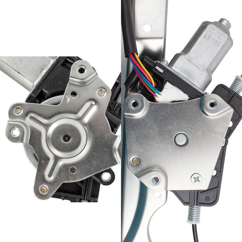 Driver and Passenger Side Power Window Regulators with Motor 4 Piece Set Compatible with 2004-2015 Titan/ 2004 Pathfinder Armada/ 2005-2015 Armada