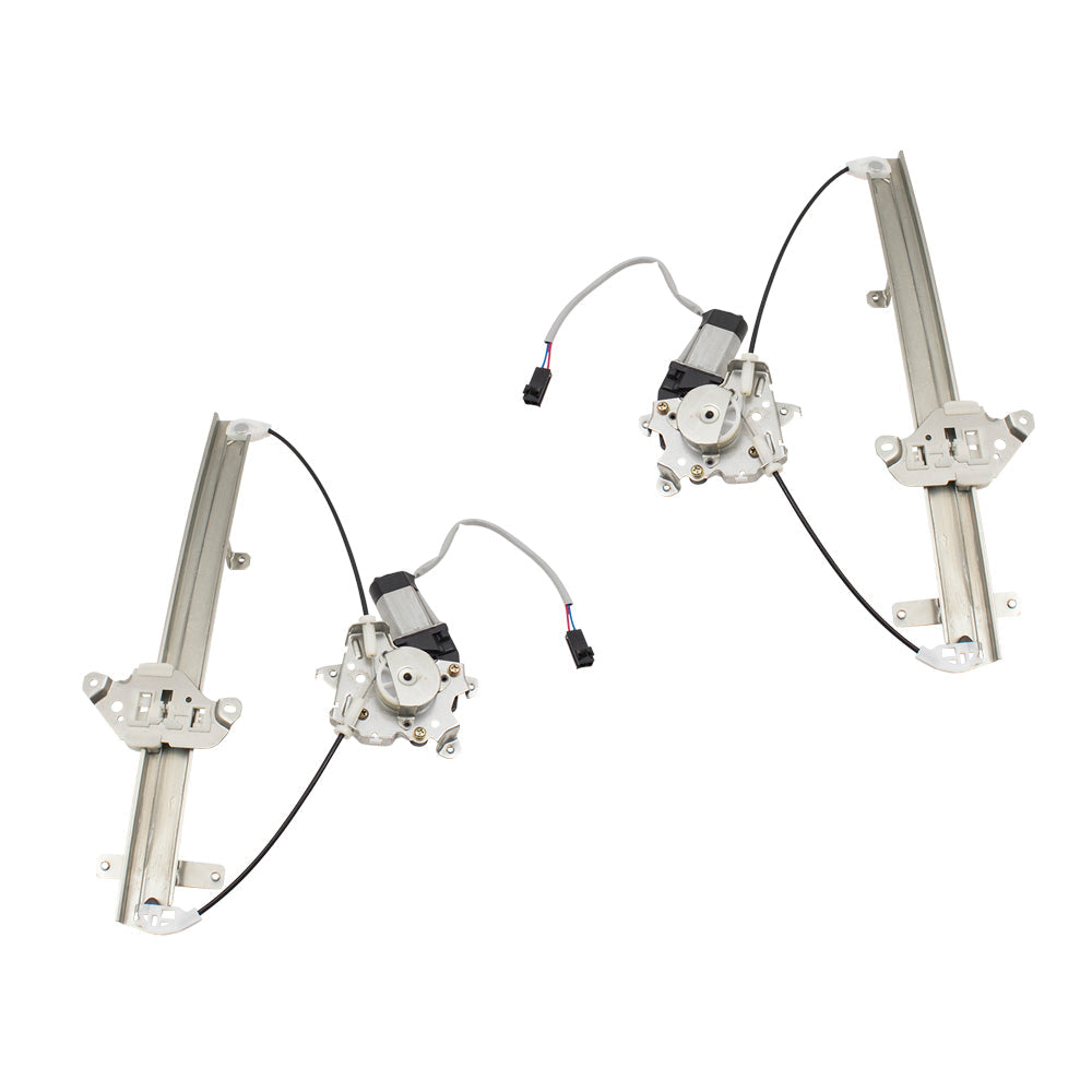 Set of Front Power Window Lift Regulators & Motors for Nissan Pickup Truck SUV