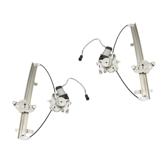 Set of Front Power Window Lift Regulators & Motors for Nissan Pickup Truck SUV