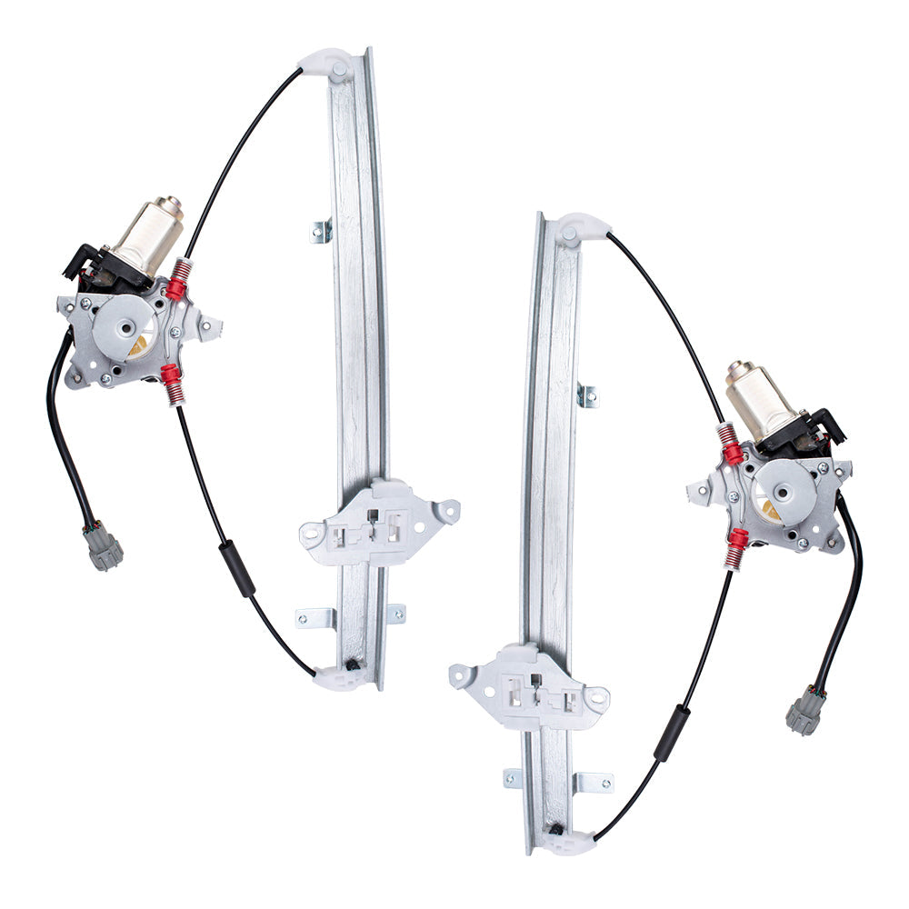 Pair Front Power Window Regulators with Motors Compatible with 01-04 Pathfinder 01-03 QX4 807210W210