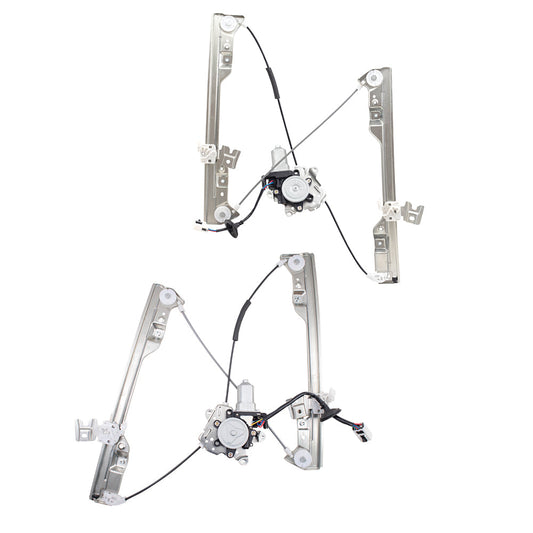 Front Driver and Passenger Side Power Window Regulators with Motor Compatible with 2002-2006 Altima