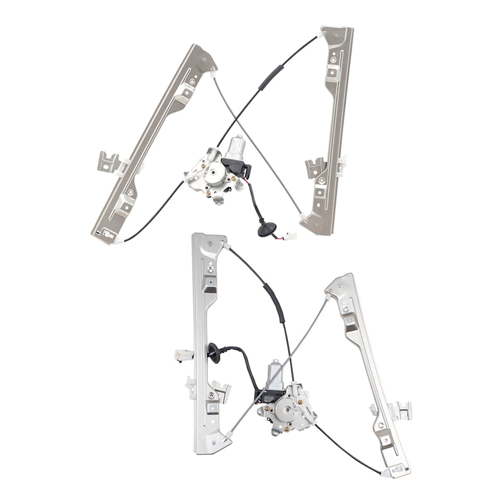 Front Driver and Passenger Side Power Window Regulators with Motor Compatible with 2002-2006 Altima