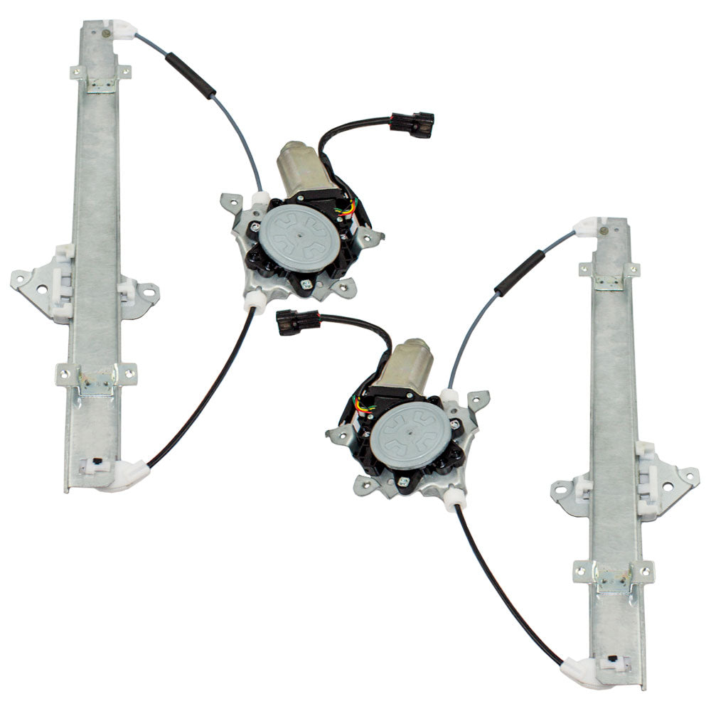 Set of Front Power Window Lift Regulators with Motors for 07-12 Nissan Versa