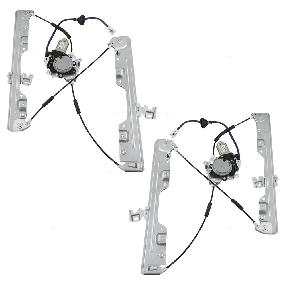 Driver and Passenger Front Power Window Lift Regulators with Motors Assemblies Compatible with 03-07 Murano SUV 80731-CA00A 80730-CA00A