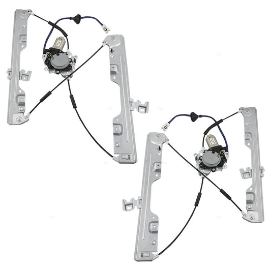 Driver and Passenger Front Power Window Lift Regulators with Motors Assemblies Compatible with 03-07 Murano SUV 80731-CA00A 80730-CA00A