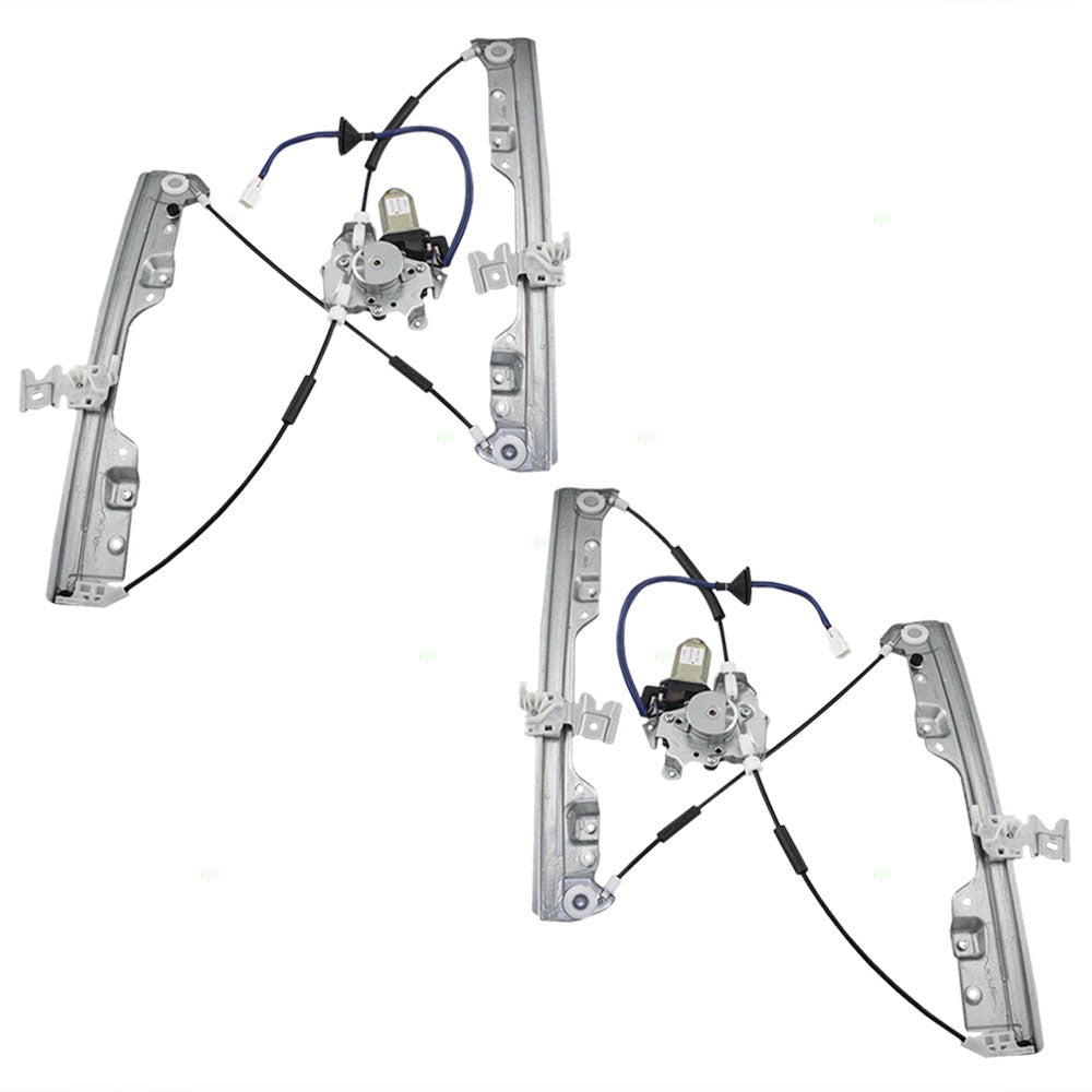 Driver and Passenger Front Power Window Lift Regulators with Motors Assemblies Compatible with 03-07 Murano SUV 80731-CA00A 80730-CA00A