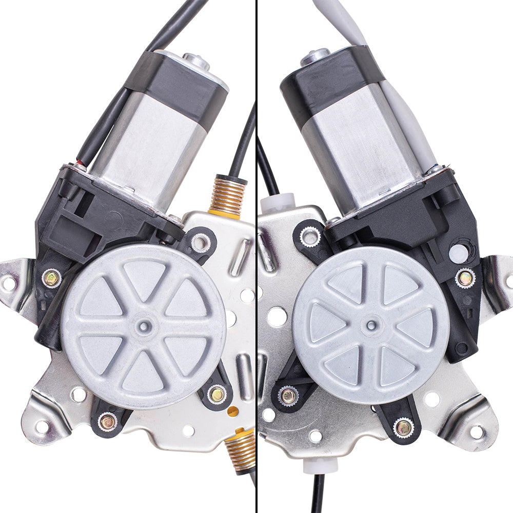 Front and Rear Driver Side Power Window Regulators with Motor Compatible with 2005-2010 Pathfinder Built to 04/2010 ONLY