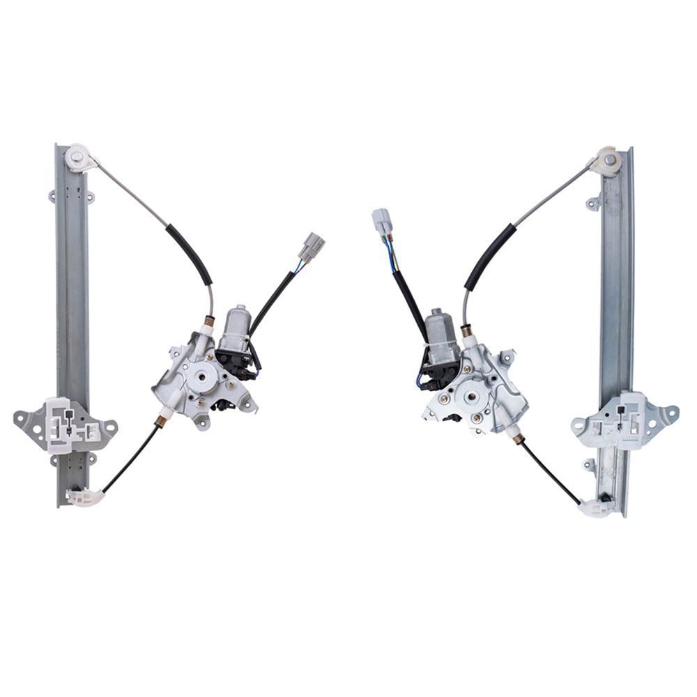 Set Front Power Window Regulators with Lift Motors Compatible with 2011-2017 Juke