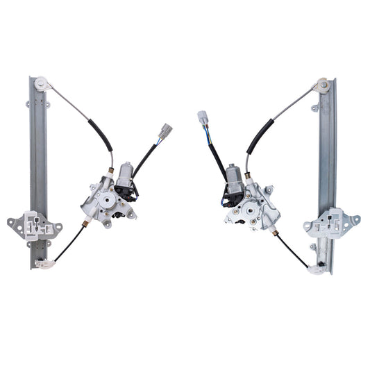 Set Front Power Window Regulators with Lift Motors Compatible with 2011-2017 Juke