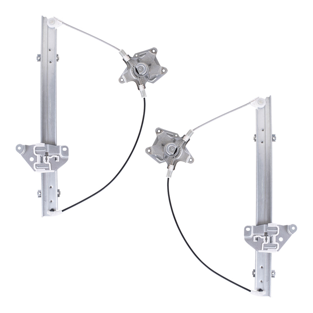 Driver and Passenger Front Manual Window Lift Regulators Assemblies Compatible with 86-97 Pickup Truck 807013B300 807003B300