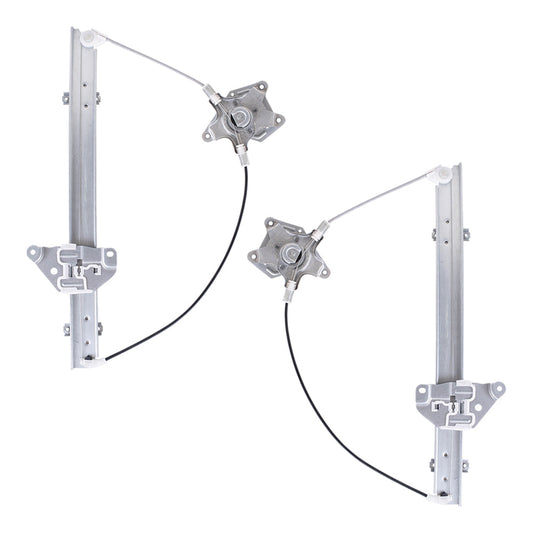 Driver and Passenger Front Manual Window Lift Regulators Assemblies Compatible with 86-97 Pickup Truck 807013B300 807003B300