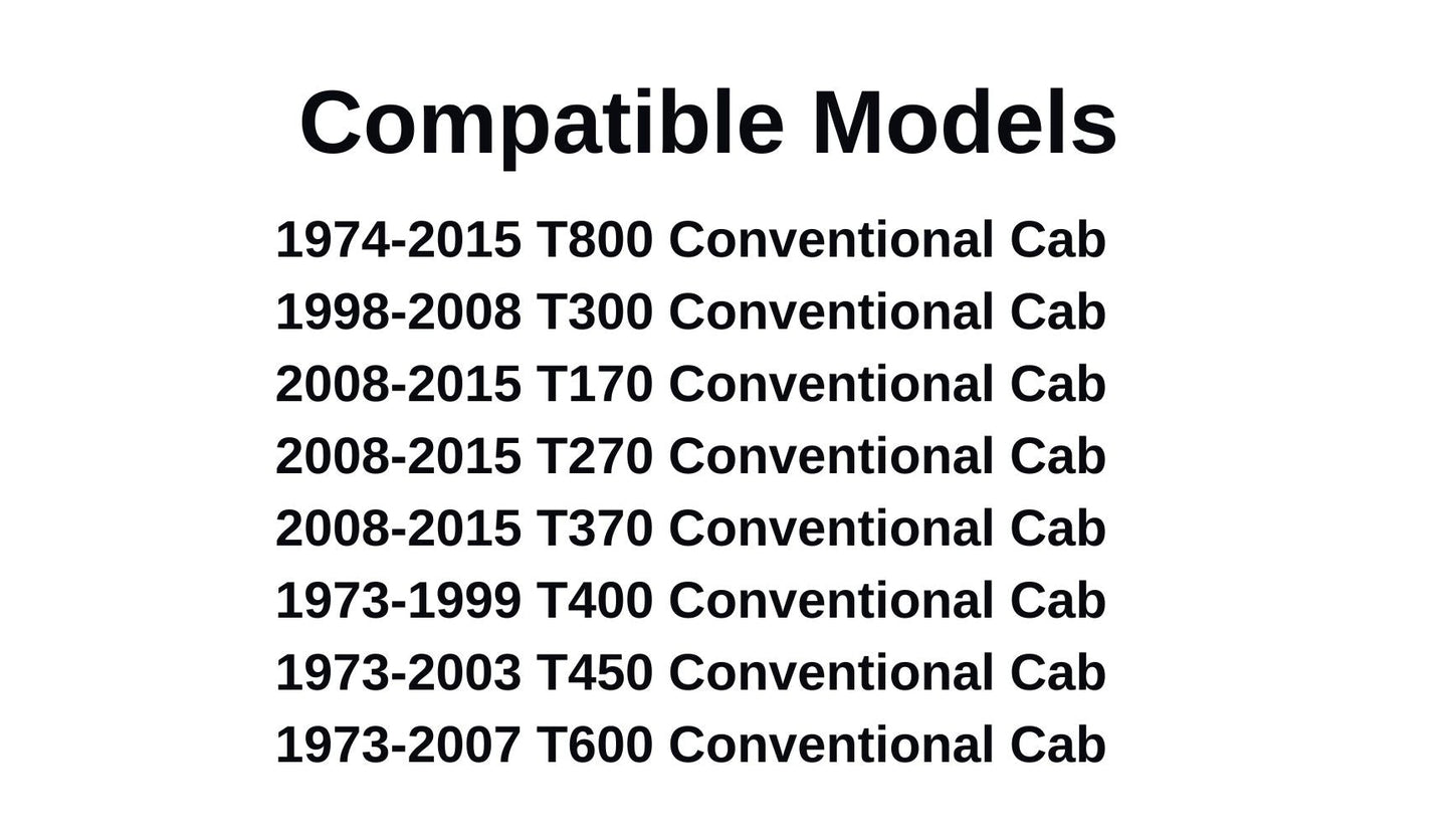 Front Door Widow Door Glass Compatible with Kenworth T170 T270 T300 T370 T400 T450 T600 T800 1973-2018 / T660 2008-2016 Models