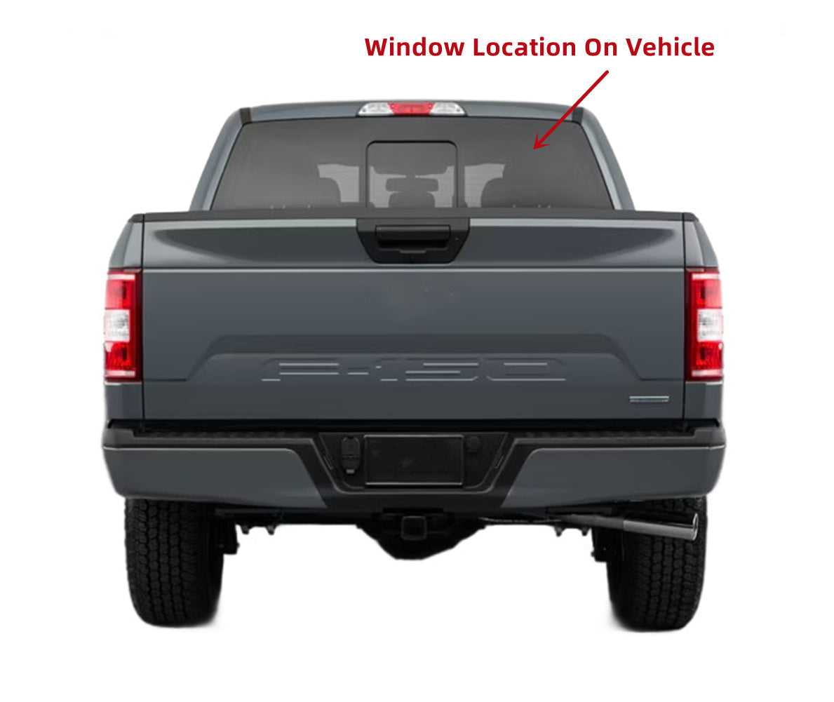 Heated Power Back Slider Back Window Back Glass Privacy Compatible with Ford F-Series F150 Pickup 2015-2020 Models
