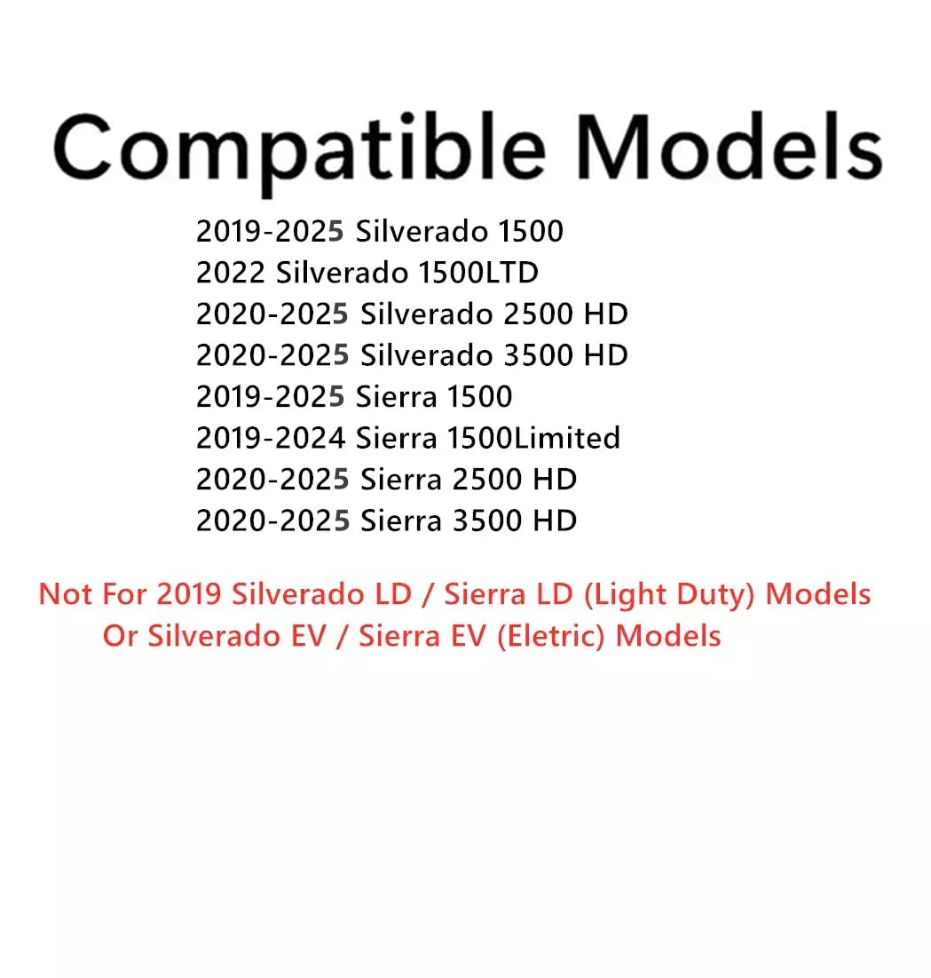 Stationary Back Window Back Glass Compatible with Compatible with Chevrolet Silverado/GMC Sierra 2019-2025 1500 Models/ 2020-2025 2500 3500 Models (Not For 1500 Light Duty)