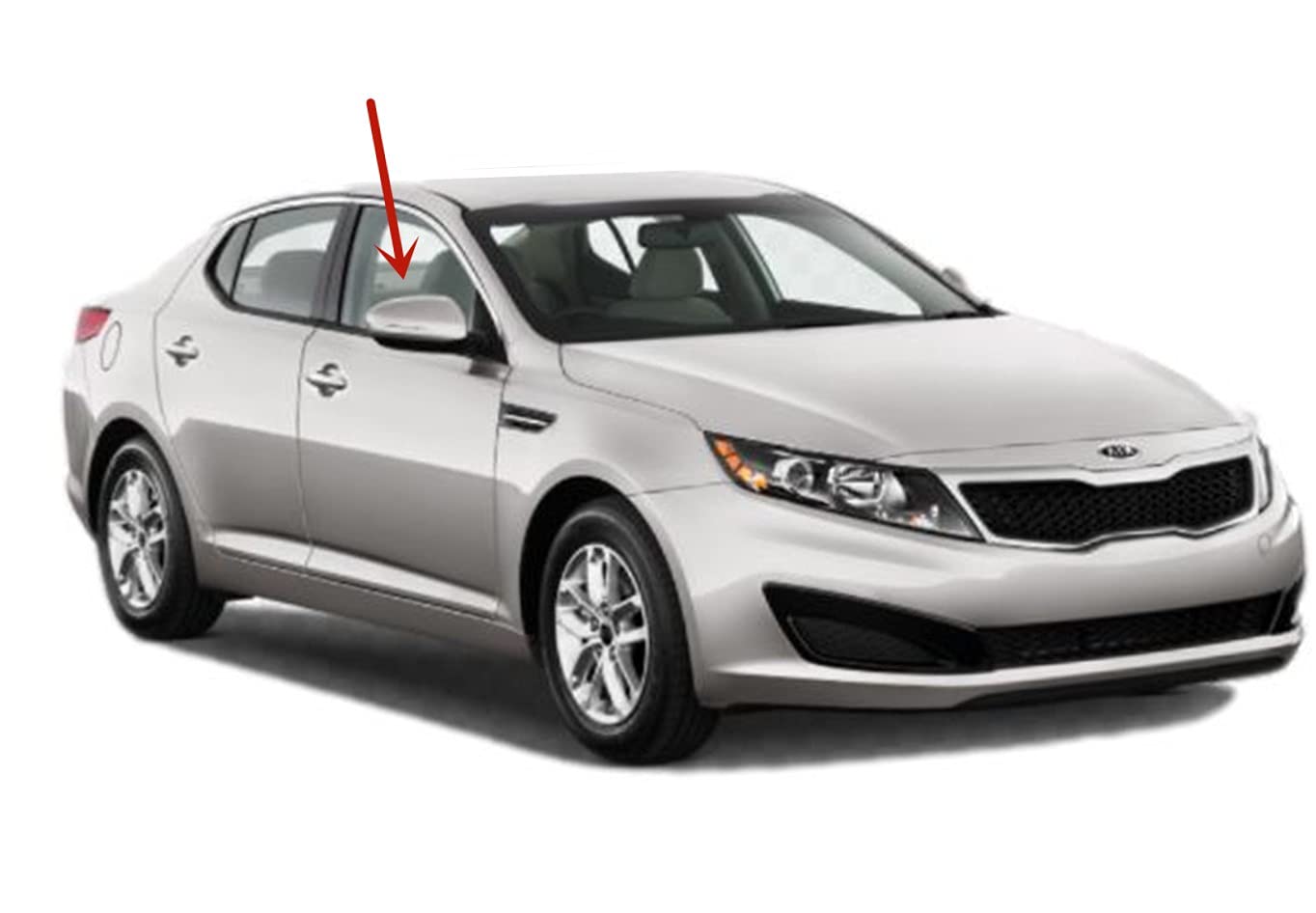 Passenger Right Side Front Door Window Door Glass Compatible with Kia Optima 4 Door Sedan 2001-2002 Models