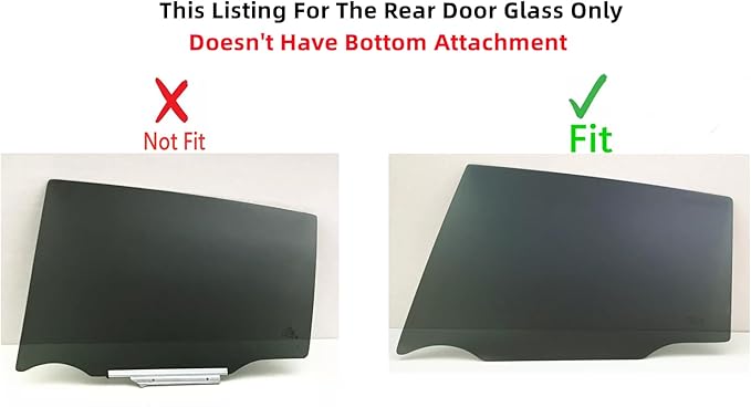 Driver Left Side Rear Door Window Door Glass Compatible with Toyota RAV4 2013-2018 Models