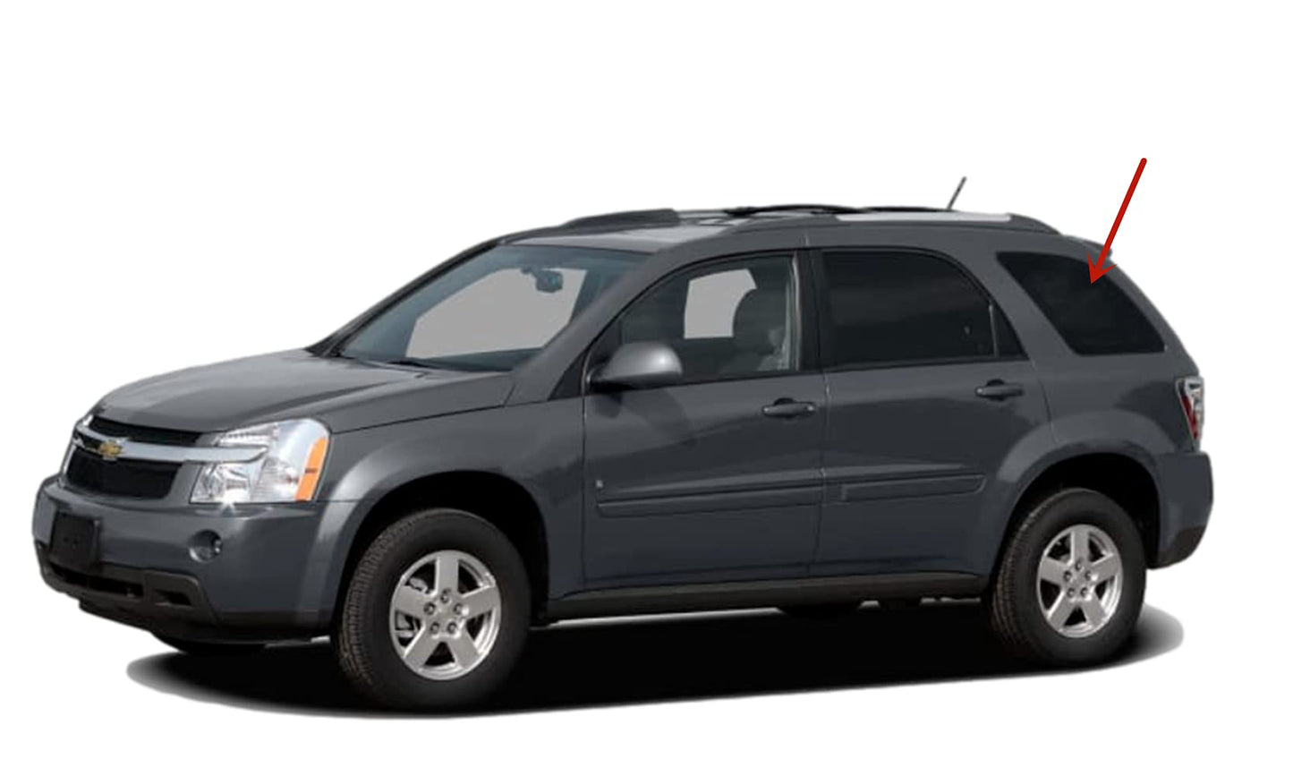 Driver Left Side Quarter Window Quarter Glass Compatible with Chevrolet Equinox / Pontiac Torrent 2007-2009 Models