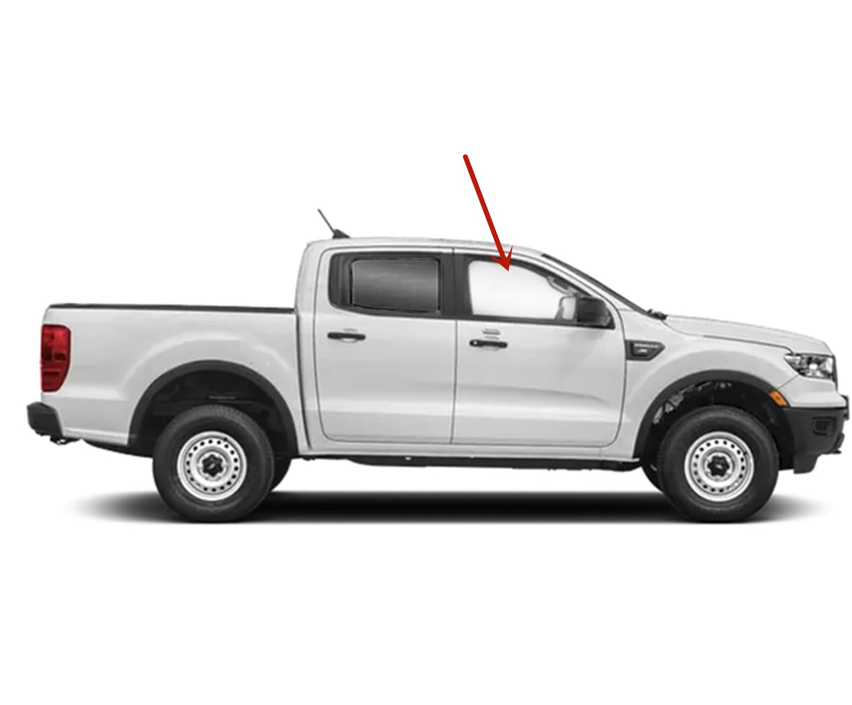 Passenger Right Side Front Door Window Door Glass Compatible with Ford Ranger Pickup 4 Door Crew Cab 2019-2023 Models