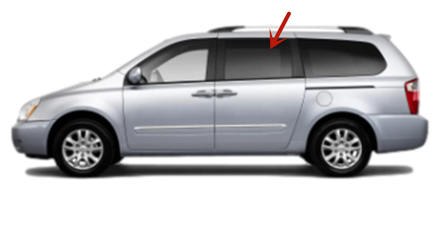 Driver Left Side Rear Sliding Cargo Door Window Door Glass Compatible with Kia Sedona 2006-2014 Models/Hyundai Entourage 2007-2011 Models