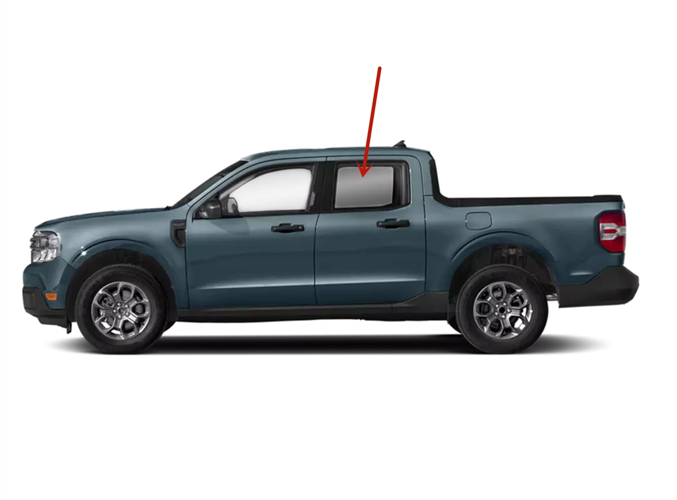 Tempered Privacy Driver Left Side Rear Door Window Door Glass Compatible with Ford Maverick 2022-2025 Models