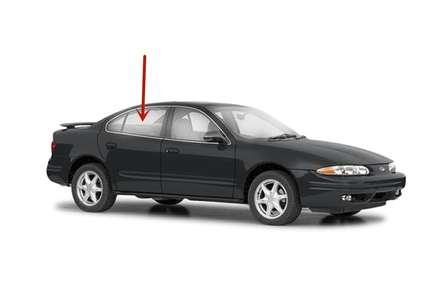 Passenger Right Side Rear Door Window Door Glass Compatible with Oldsmobile Alero/Pontiac Grand Am 4 Door Sedan 1999-2005 Models
