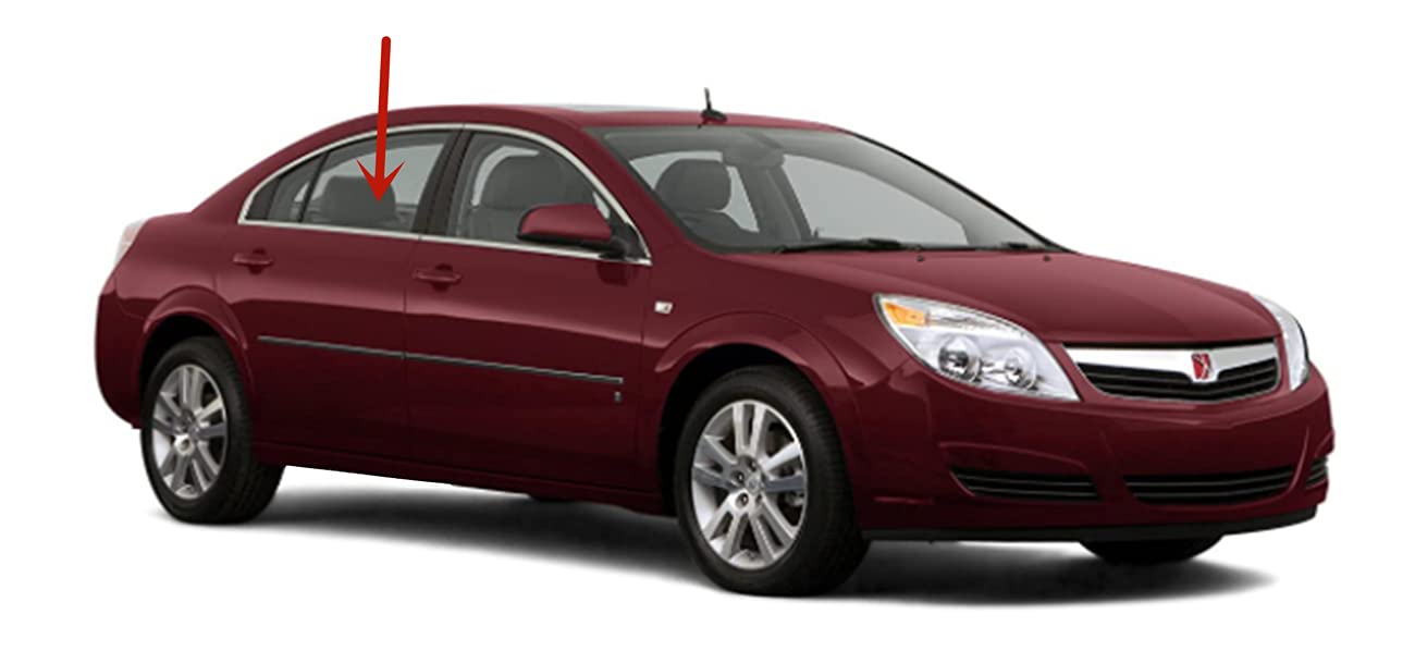Passenger Right Side Rear Door Window Door Glass Compatible with Saturn Aura 2007-2010 Models