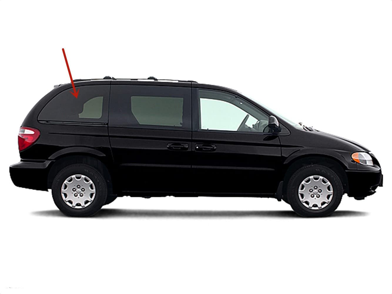 Manual Style Passenger Right Side Quarter Window Glass Compatible with Chrysler Voyager 2001-2004 Town & Country SWB (Short Wheel Base) 2004-2007 Models