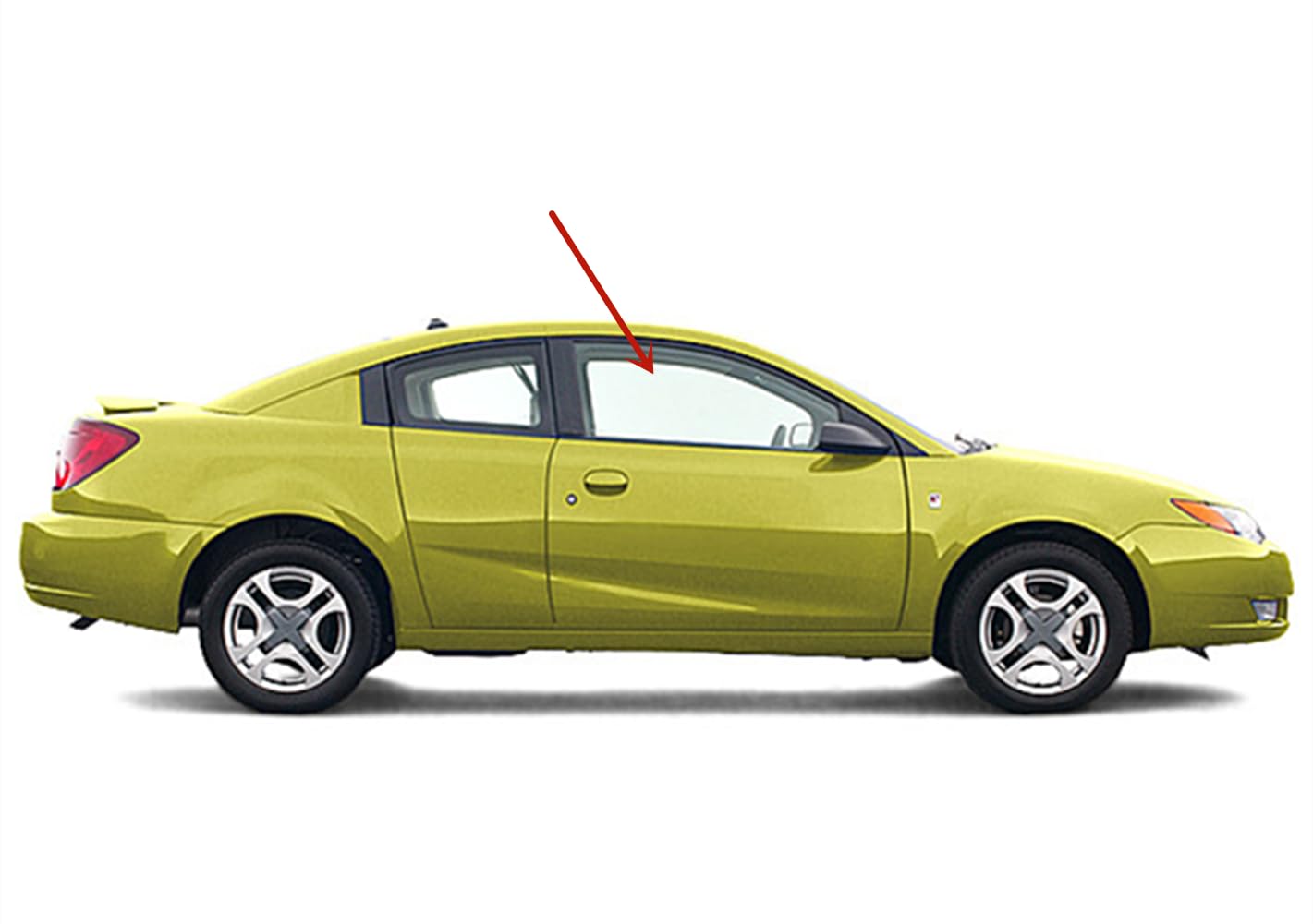 Passenger Right Side Door Window Door Glass Compatible with Saturn Ion 4 Door Coupe 2003-2007 Models