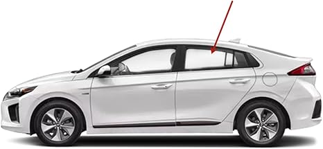 Driver Left Side Rear Door Window Door Glass Compatible with Hyundai Ioniq Hybrid 2017-2023 Models (Not For Ioniq 5 or Ioniq 6)
