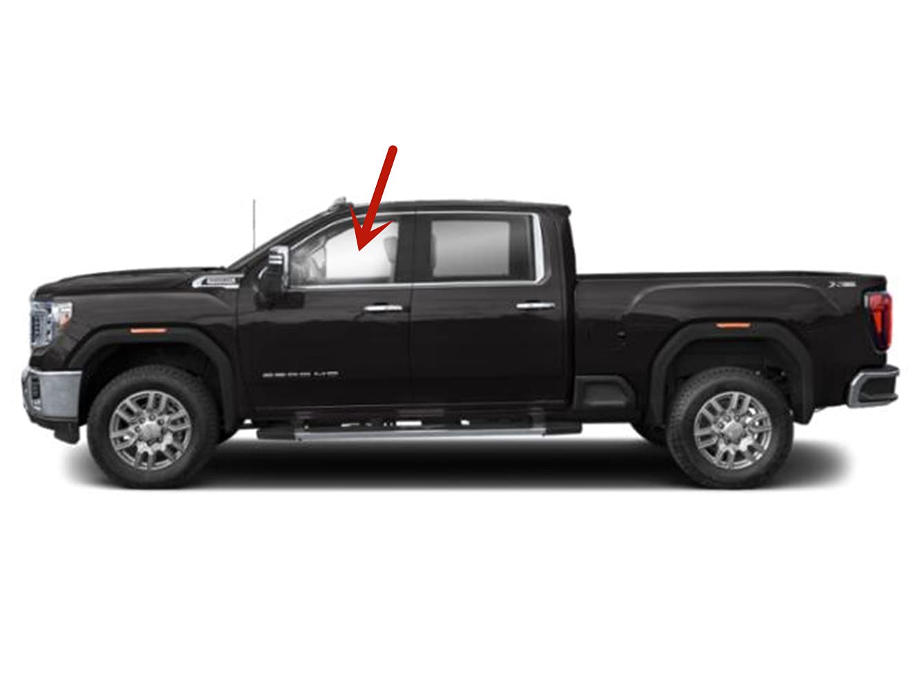 Driver Left Side Front Door Window Door Glass Compatible with Chevrolet Silverado 2500/3500 2020-2025 & GMC Sierra 2500/3500 2020-2025 4-Door Models (Not For 1500)