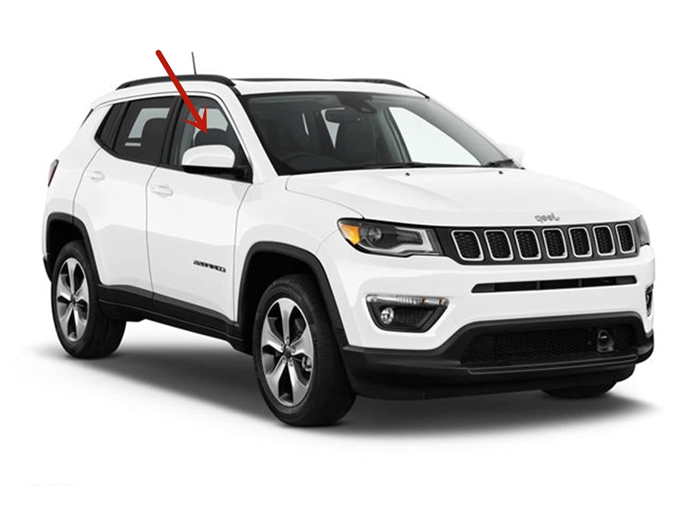 OEM Passenger Right Side Front Door Window Door Glass Compatible with Jeep Compass MP 2017-2022 Models