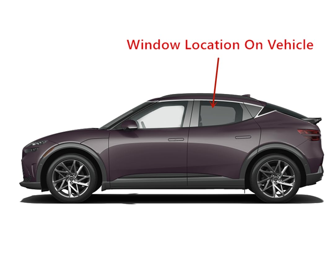 Tempered Driver Left Side Rear Door Window Glass Compatible with Genesis GV60 2023-2025 Models
