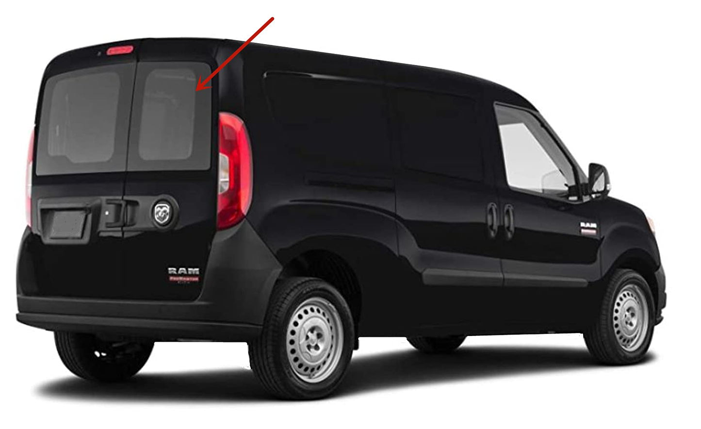 Heated Back Window Back Glass Passenger Right Side Compatible with Ram Promaster City Cargo Van 2015-2022 Models