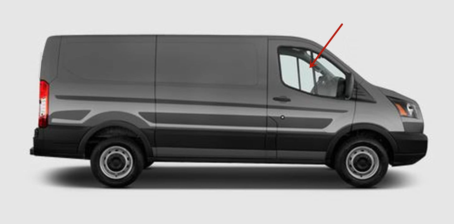 Passenger Right Side Front Door Window Door Glass Compatible with Ford Transit 83.2" Low-Roof Van 2015-2025 Models (Not for Mid/High Roof Transit, or Transit Connect)