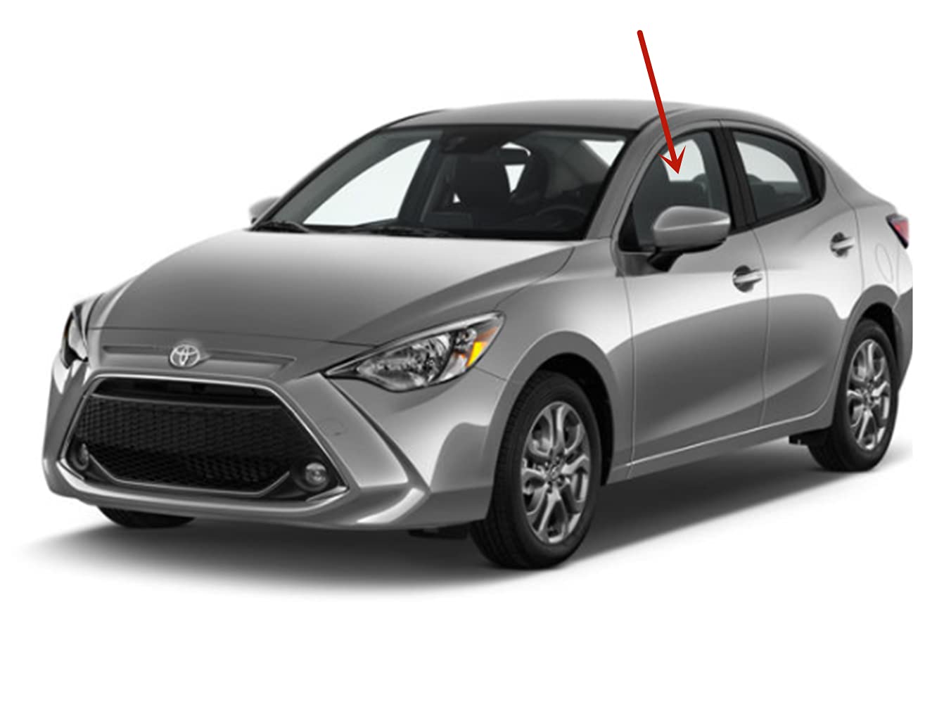 Driver Left Side Front Door Window Door Glass Compatible with Toyota Yaris iA 2016-2020 Models/Scion iA 2016 Models