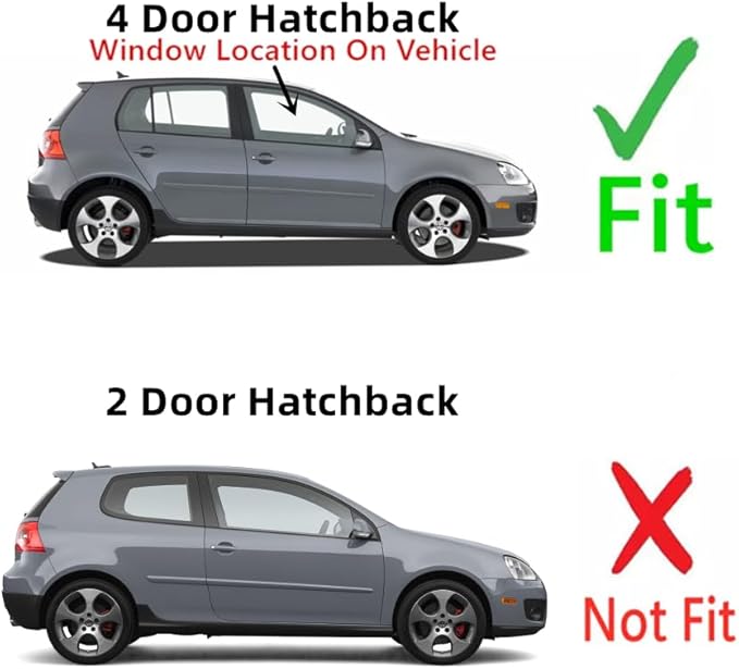 Passenger Right Side Front Door Window Door Glass Compatible with Volkswagen Golf / GTI 4 Door Hatchback 2010-2014 Models