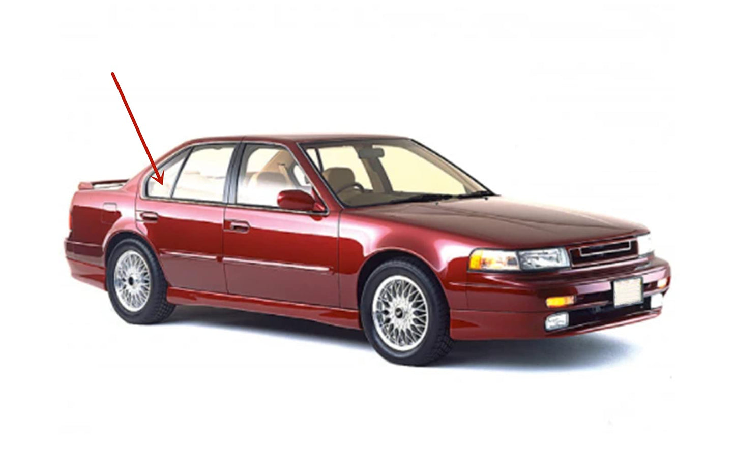 Passenger Right Side Rear Vent Window Vent Glass Compatible with Nissan Maxima 1989-1994 Models