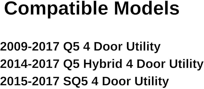Passenger Right Side Front Door Window Door Glass Compatible with Audi Q5 / SQ5 2009-2017 Models