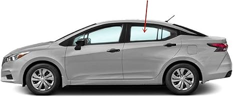 Driver Left Side Rear Door Window Door Glass Compatible with Nissan Versa 2020-2025 Models