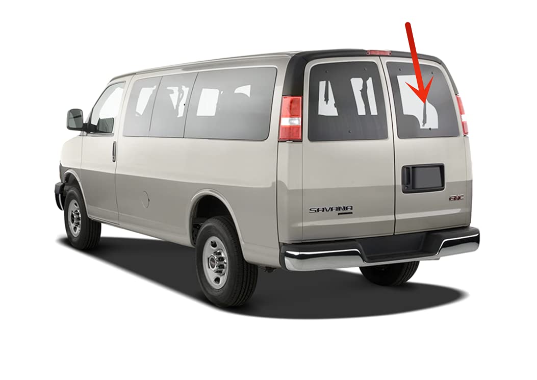 Movable Back Window Back Glass Passenger Right Side Compatible with Chevrolet Express/GMC Savana 2003-2025 Models