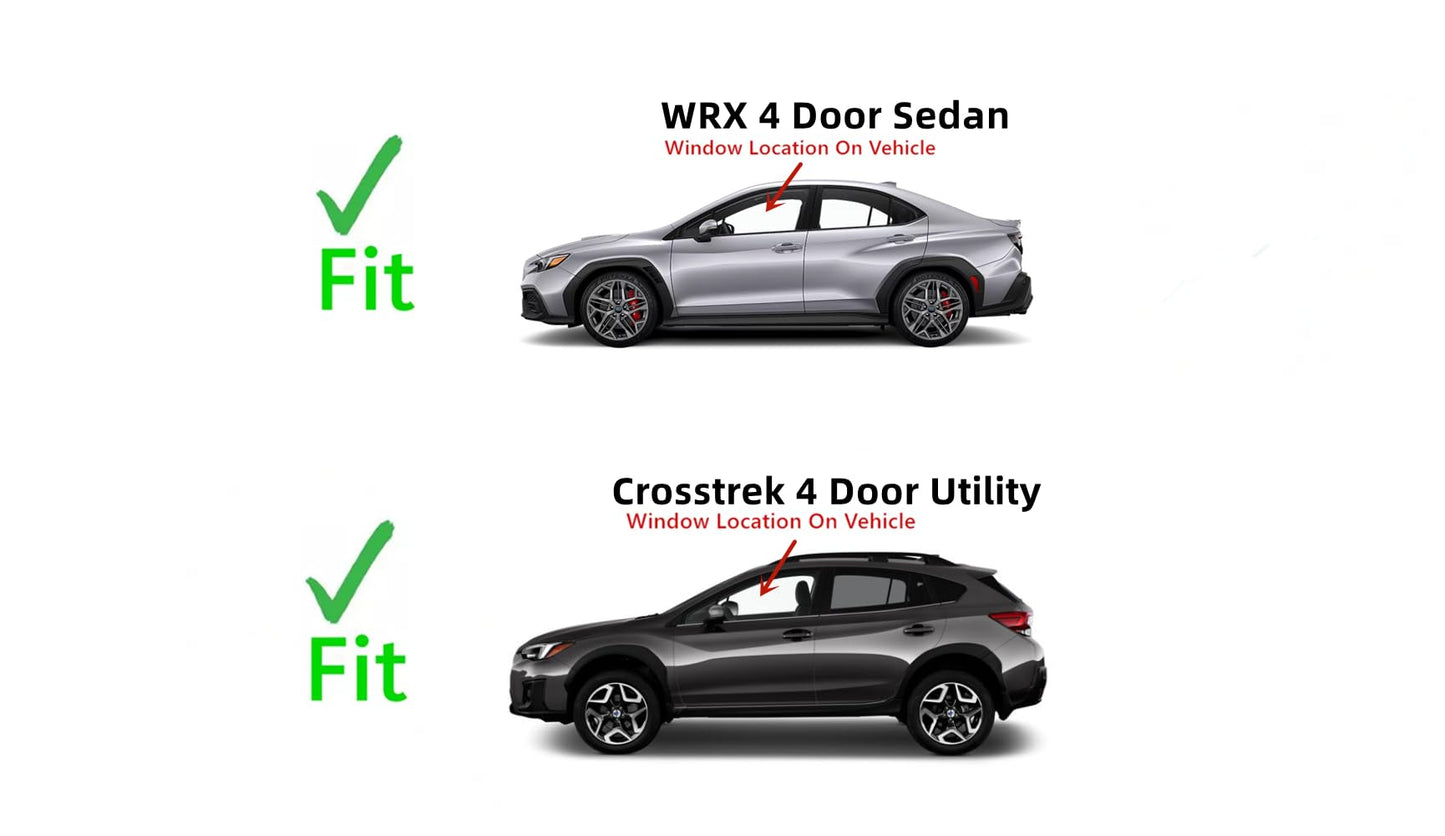 Driver Left Side Front Door Window Door Glass Compatible with Subaru Crosstrek 2018-2023/ Subaru WRX 2022-2025 Models