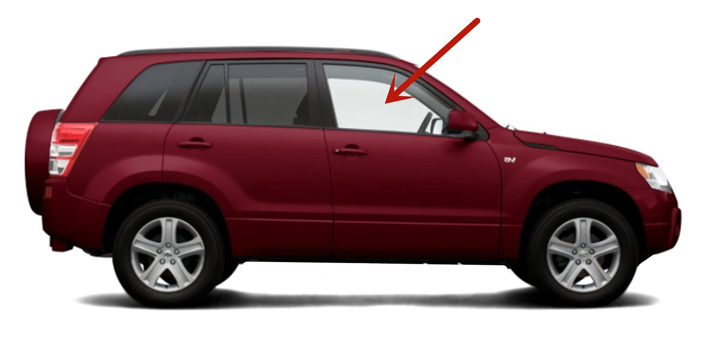 Passenger Right Side Front Door Window Door Glass Compatible with Suzuki Grand Vitara 2006-2013 Models