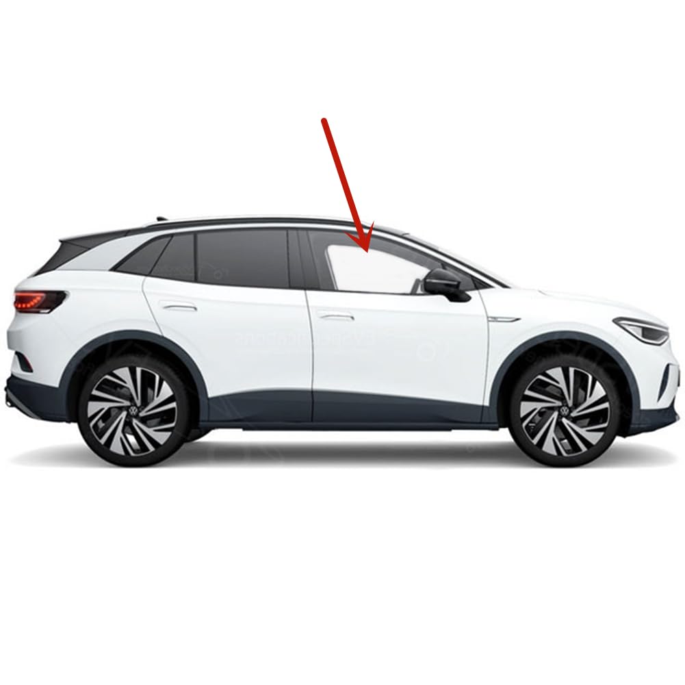 Tempered Passenger Right Side Front Door Window Door Glass Compatible with Audi Q4 E-TRON / Volkswagen ID.4 2021-2025 Models