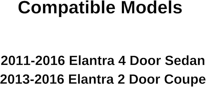 Heated Back Window Back Glass Compatible with Hyundai Elantra 4 Door Sedan/2 Door Coupe 2011-2016 Models